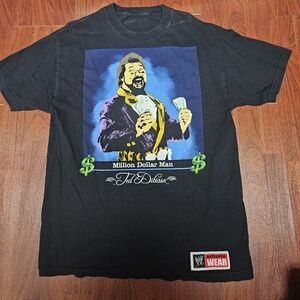 WWE Black and Purple Million Dollar Man T-Shirt Size Large